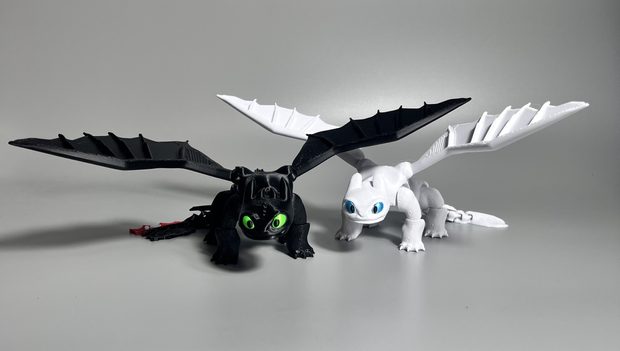 #168 Flexi Toothless Dragon (3MF Multi-color) — vue 1