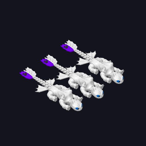 #168 Flexi Toothless Dragon (3MF Multi-color) — vue 16