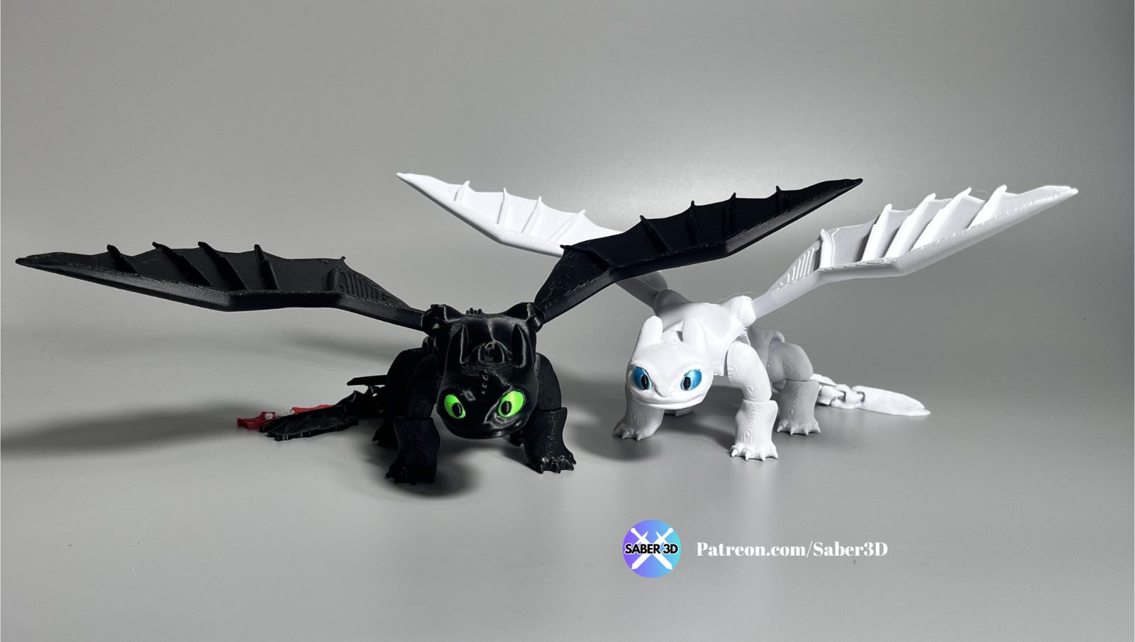 #168 Flexi Toothless Dragon (3MF Multi-color) — vue 27