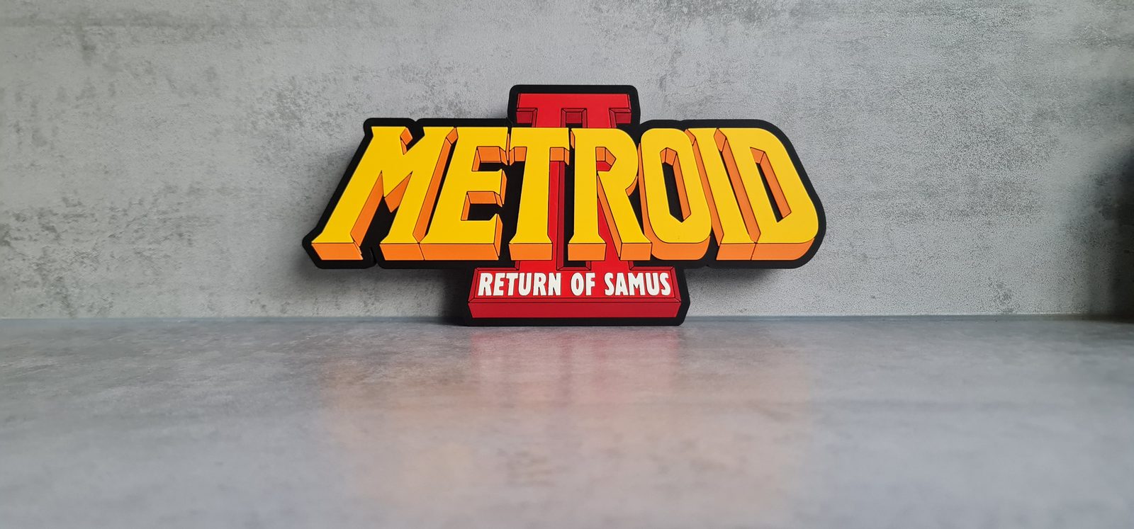 #168 Metroid 2 Return of Samus Logo Sign — vue 3