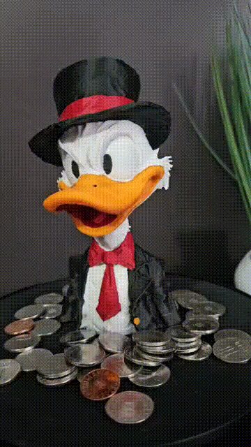 #173 Dagobert Duck Scrooge McDuck Bust Disney figure — vue 3