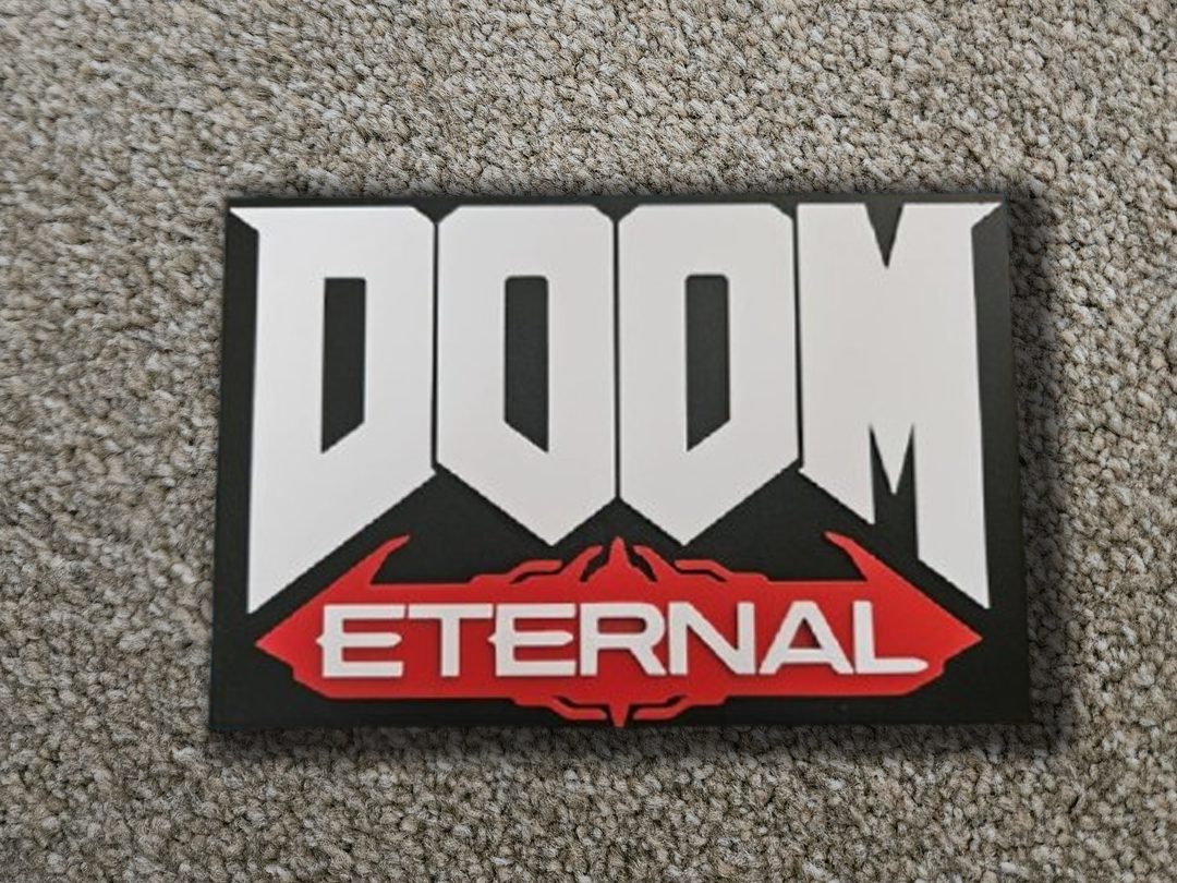 #173 Doom Eternal Game Logo Sign — vue 1