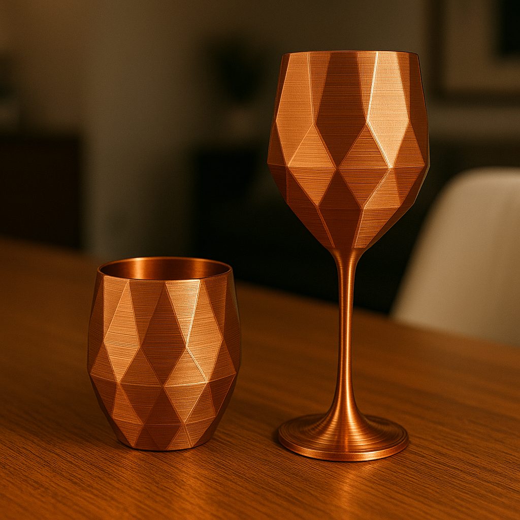 #190 Geometric Wine & Tumbler Glass Set — vue 6