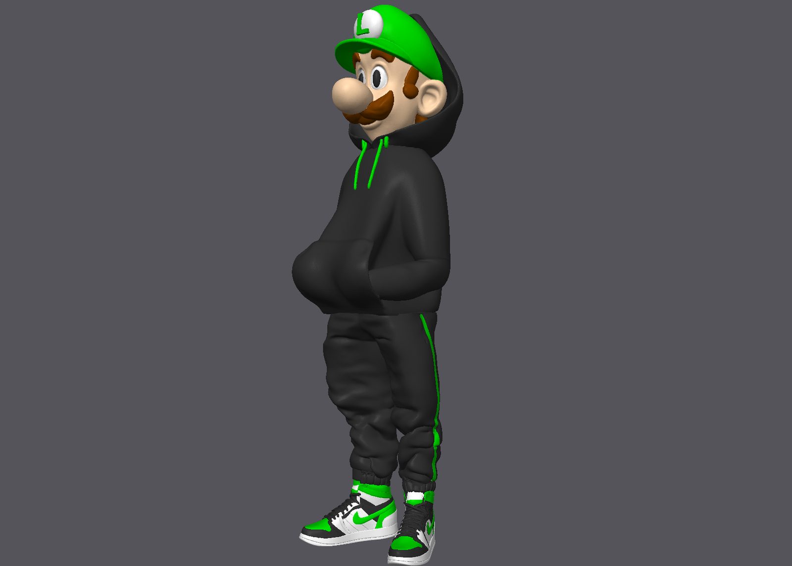 #197 Urban Vibes Luigi Blacked Out Plumber Drip Edition — vue 6