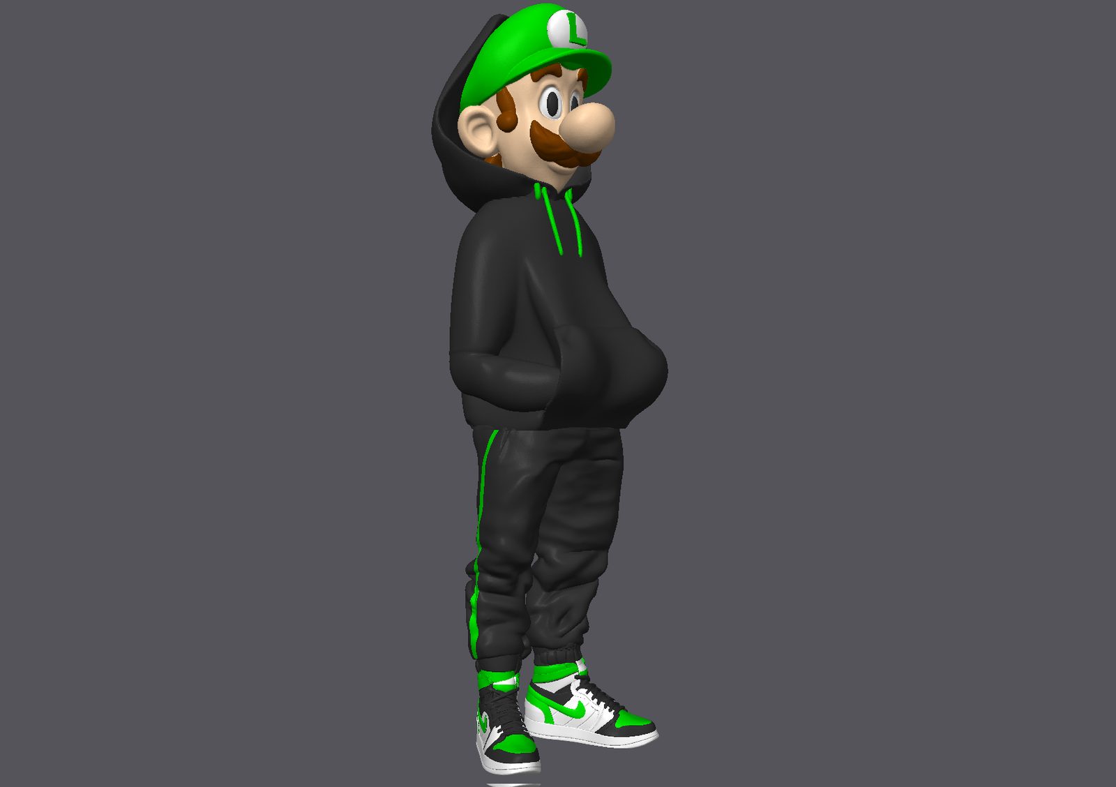 #197 Urban Vibes Luigi Blacked Out Plumber Drip Edition — vue 7