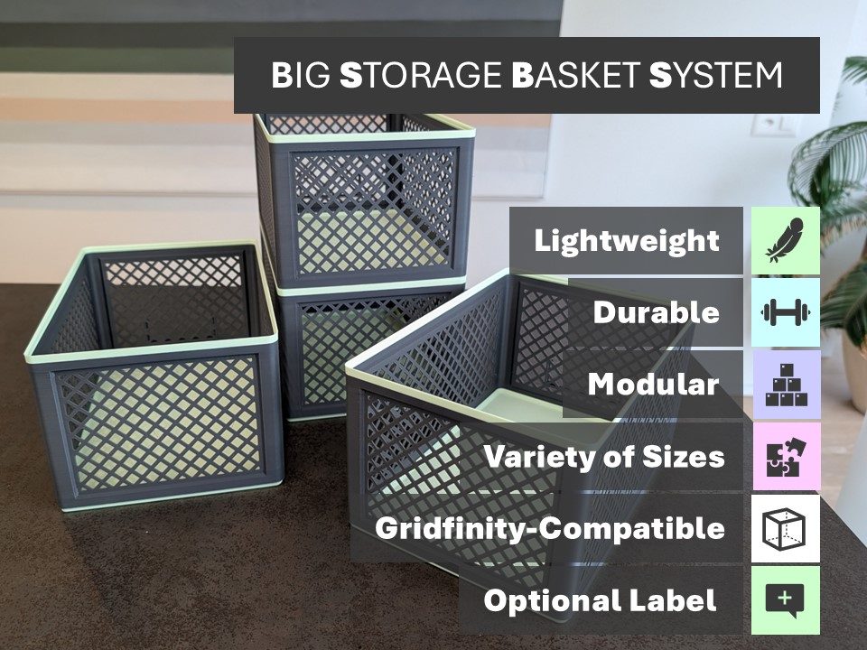 #199 Big Storage Basket System – Size Large — vue 8