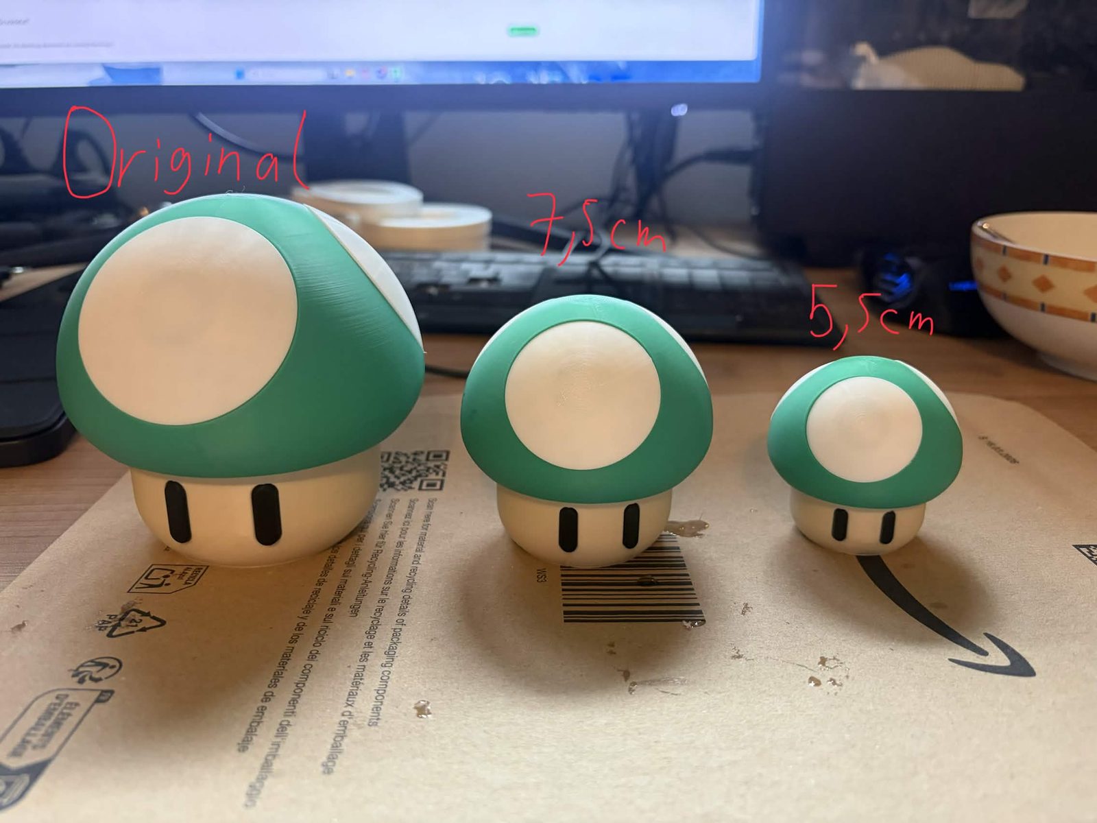 #263 Super Mario 1up mushroom Pilz container box game — vue 4
