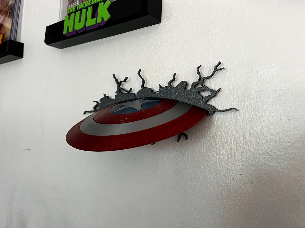 #268 Captain America 3D Wall Art - Wall Mount Ready — vue 6