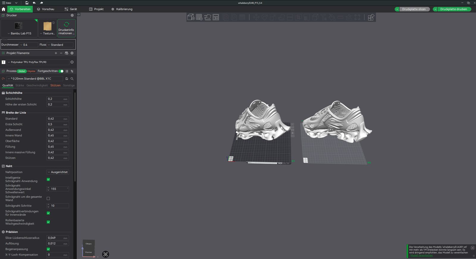 #284 Whaleberry - a 3D printed thick-soled casual shoe — vue 12