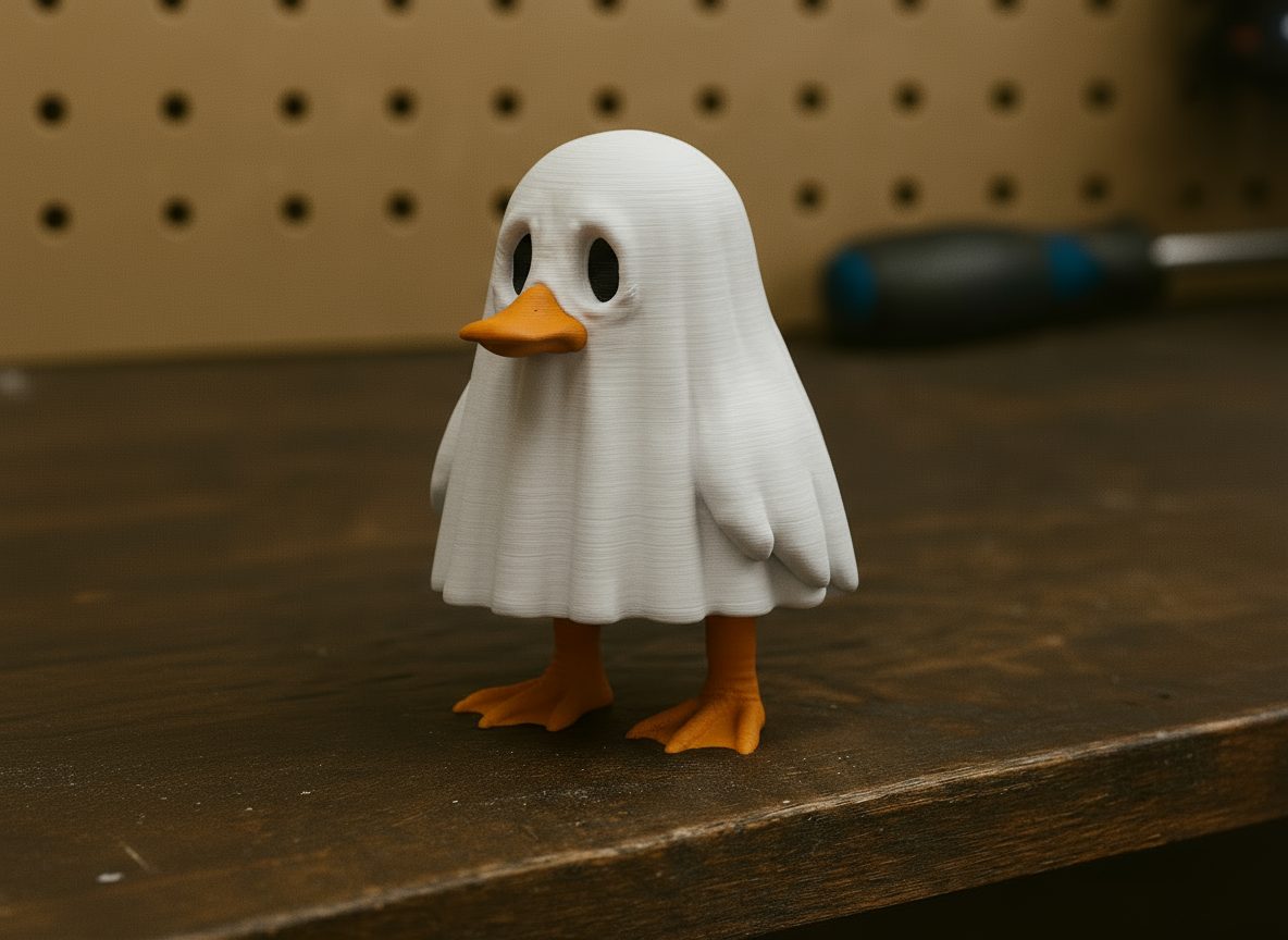 #302 The Ghost Duck - Halloween 3D Statue — vue 2