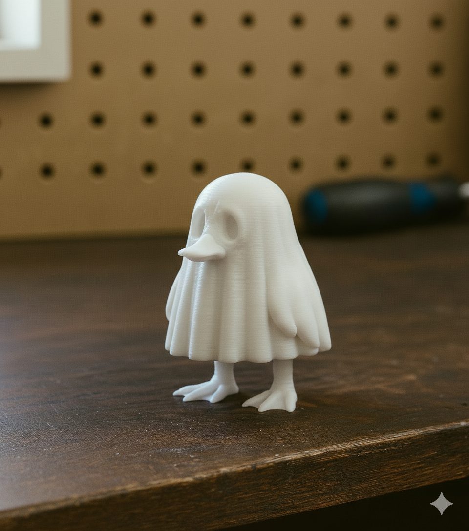 #302 The Ghost Duck - Halloween 3D Statue — vue 7
