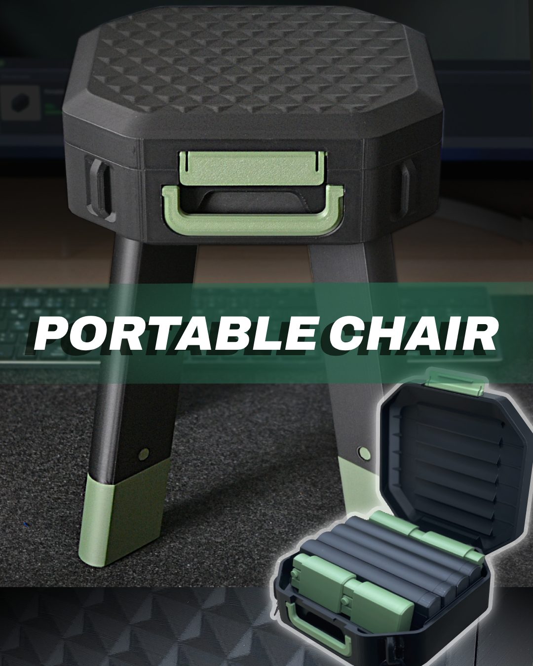 #310 Portable chair with suitcase function — vue 2