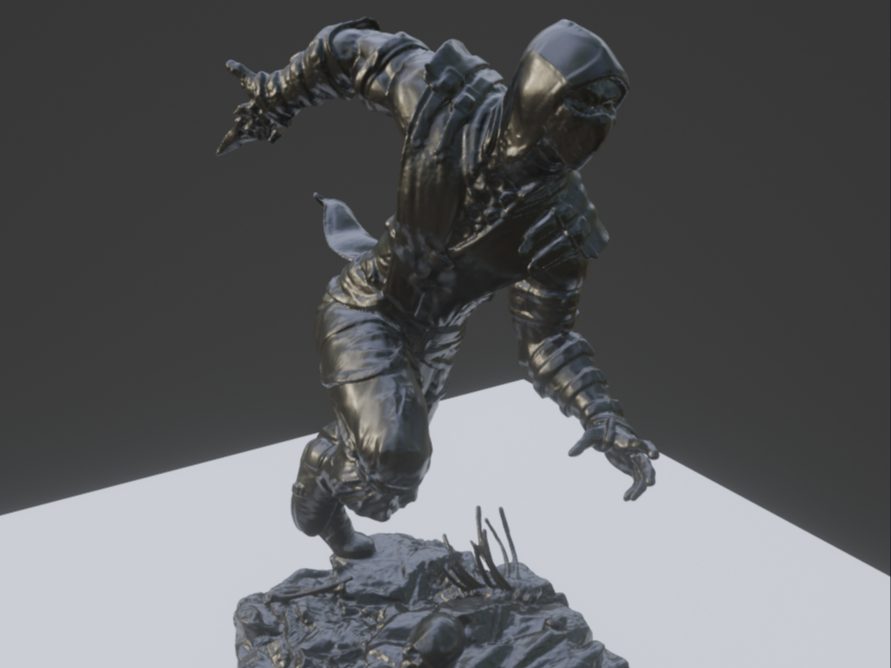 #319 Mortal Kombat X Collectors Edition Scorpion Statue — vue 1