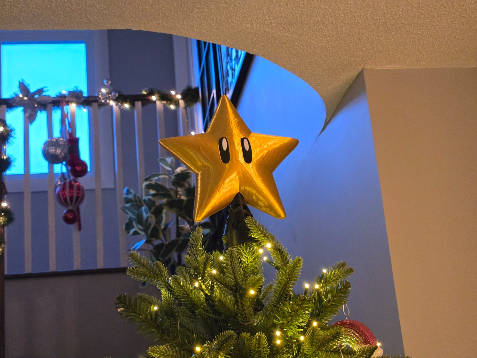 #326 Super Mario Star - Christmas Holiday Tree Topper — vue 1