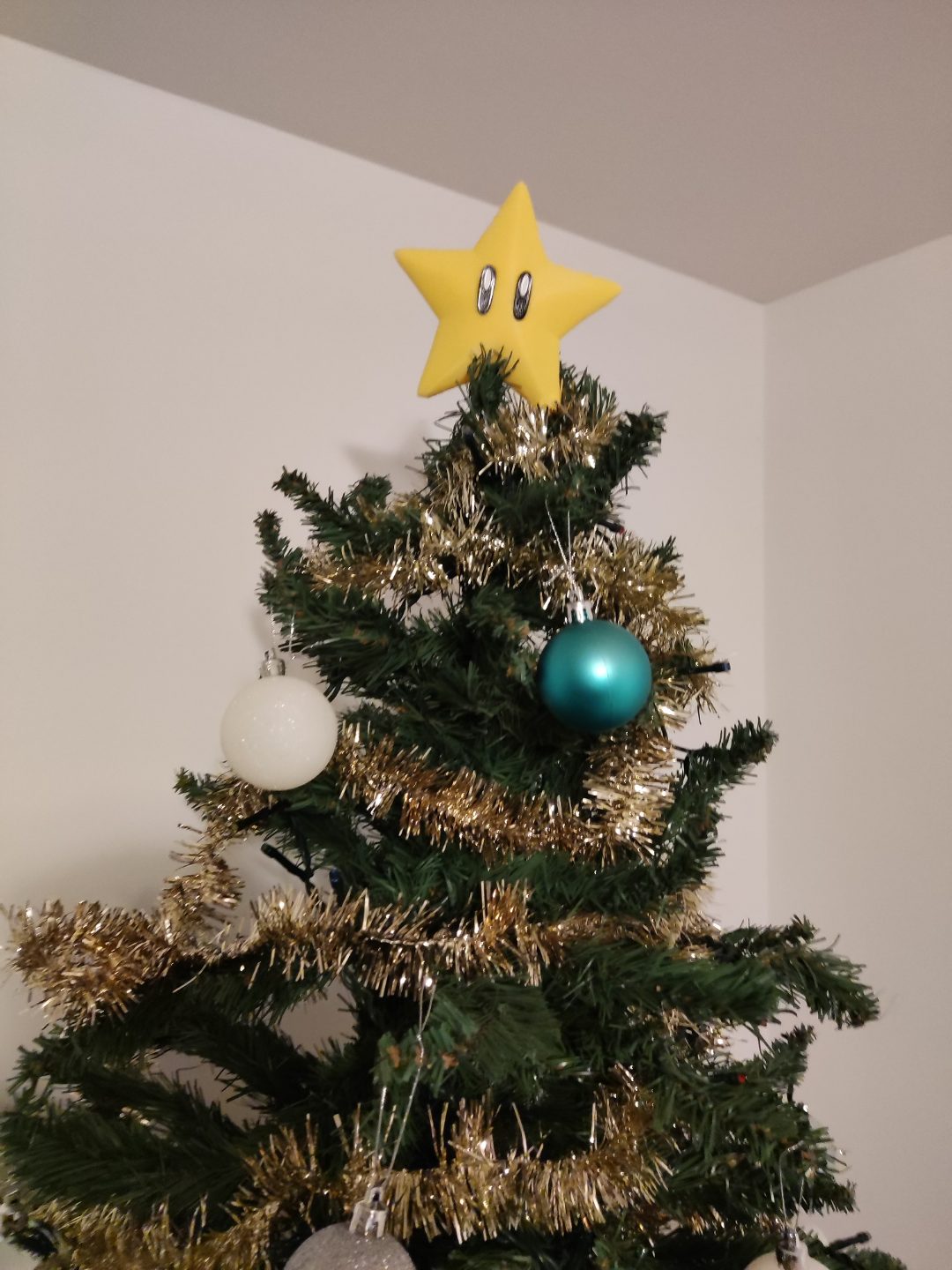 #326 Super Mario Star - Christmas Holiday Tree Topper — vue 6