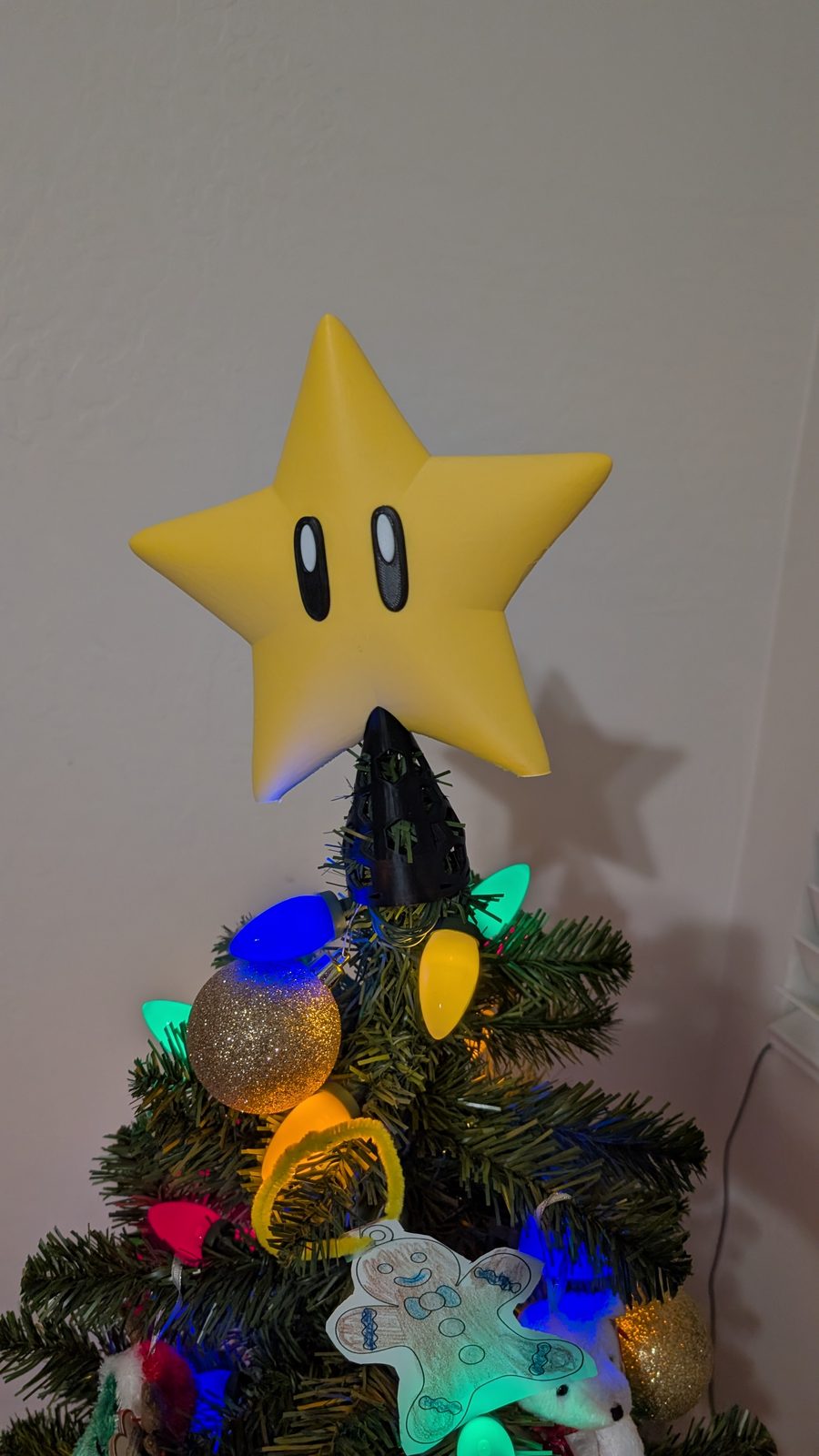 #326 Super Mario Star - Christmas Holiday Tree Topper — vue 9