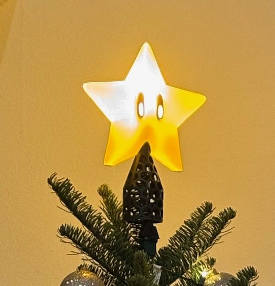 #326 Super Mario Star - Christmas Holiday Tree Topper — vue 10
