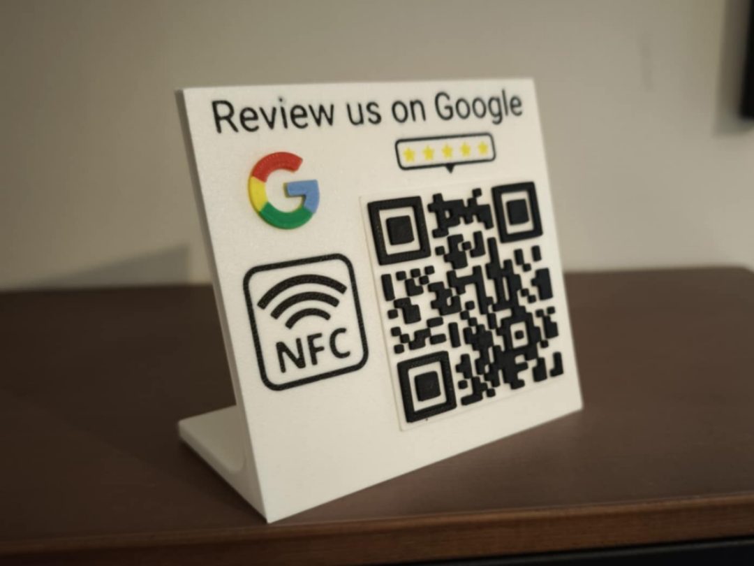 #331 Google review stand Easy customization! NFC+QR — vue 2