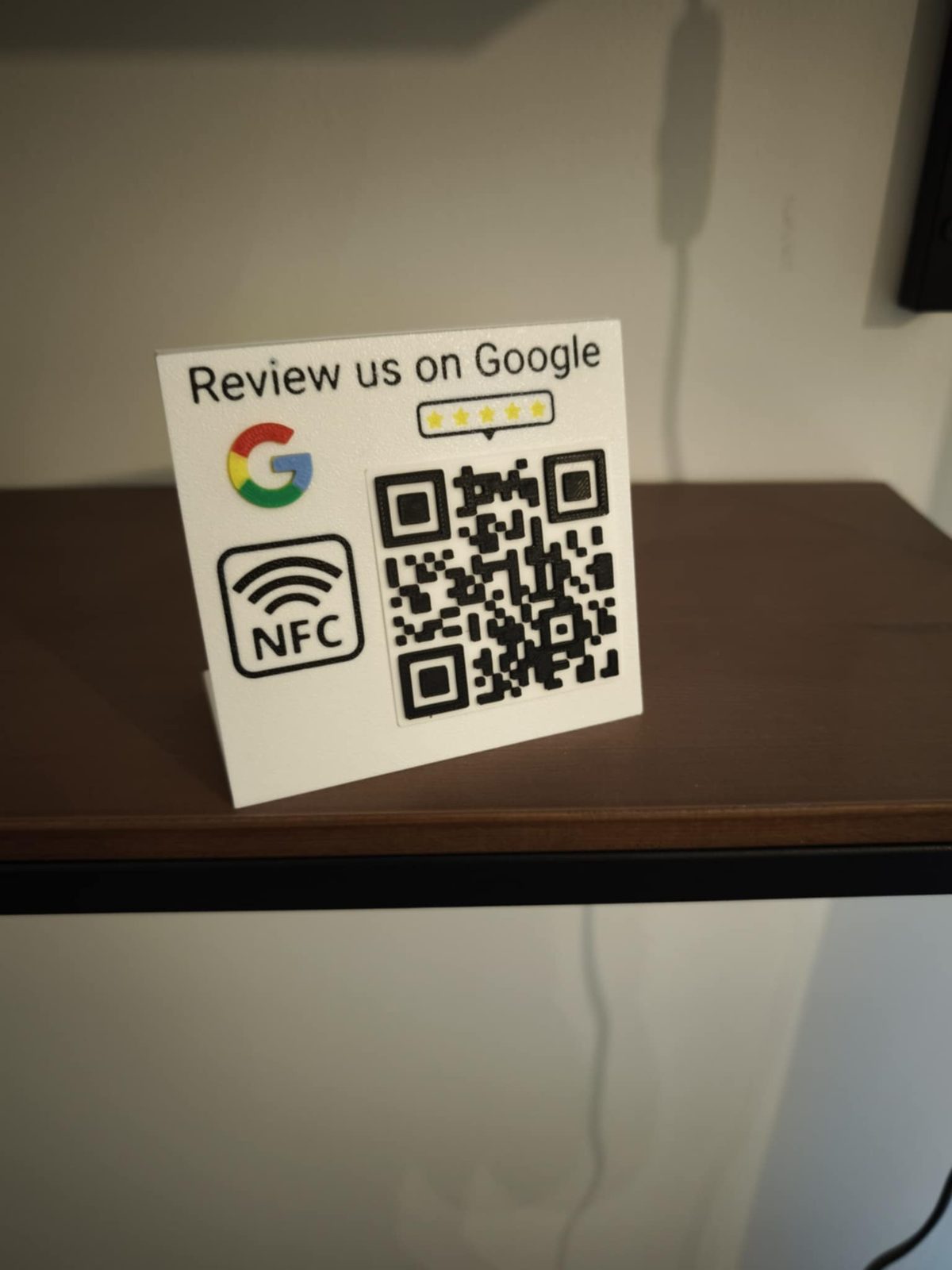 #331 Google review stand Easy customization! NFC+QR — vue 6