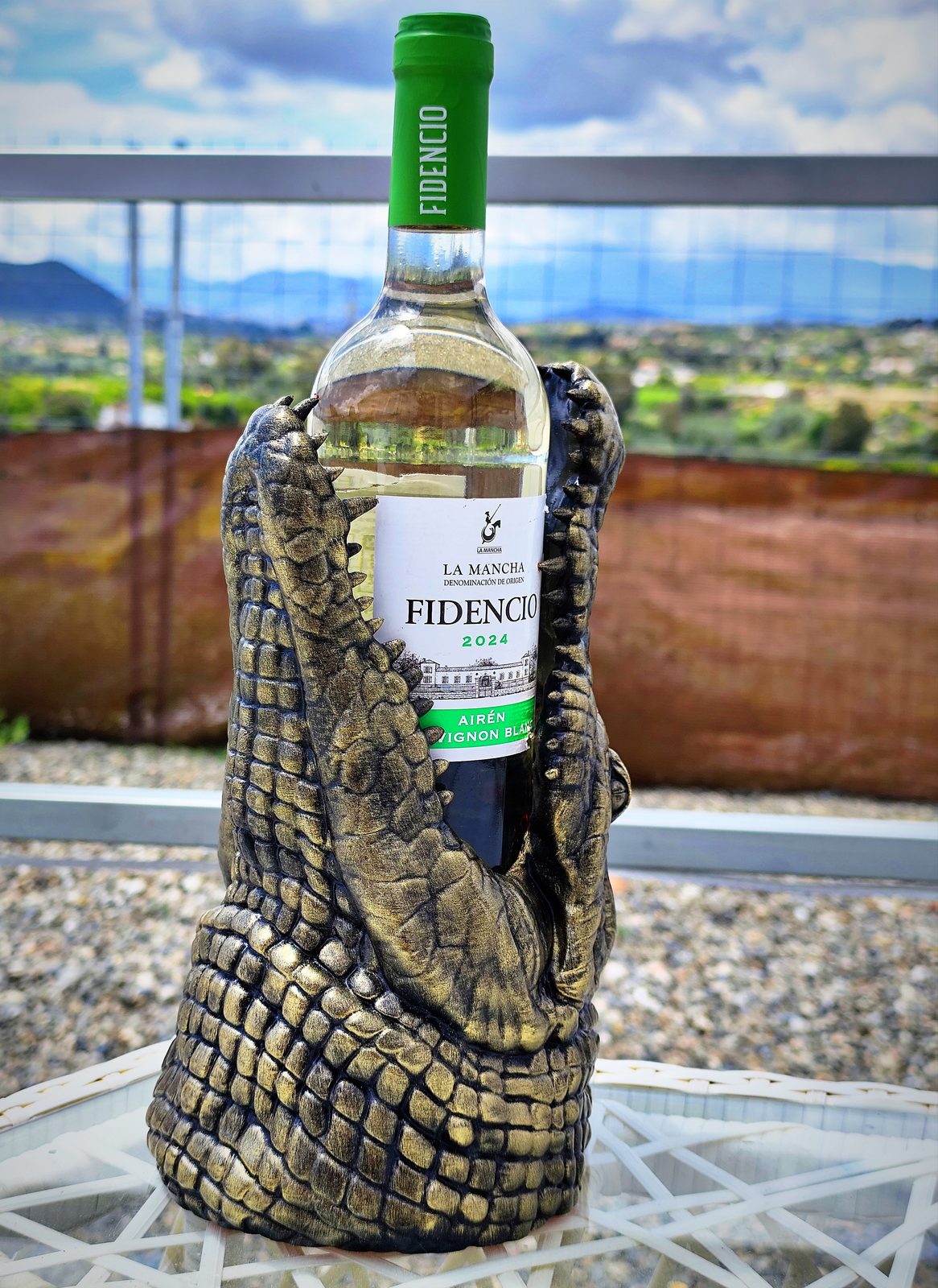 #345 Crocodile Head Wine Bottle Holder — vue 7
