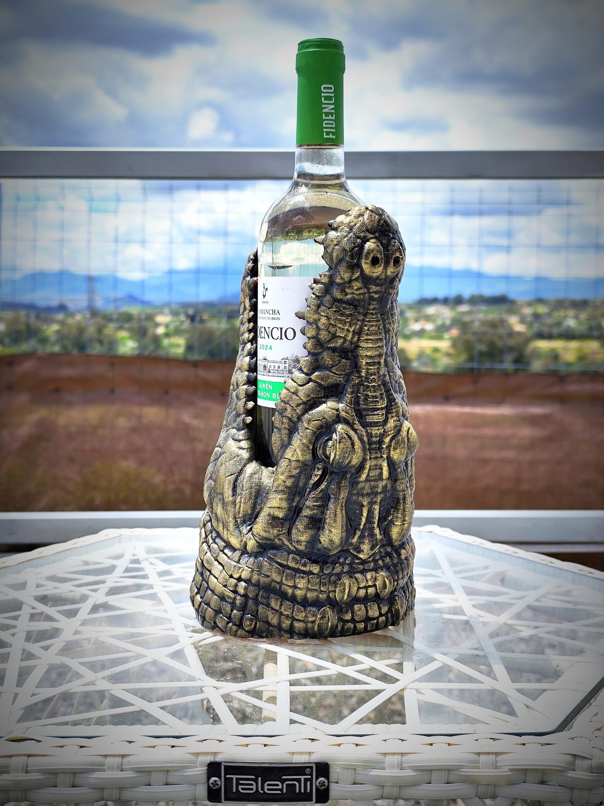 #345 Crocodile Head Wine Bottle Holder — vue 8