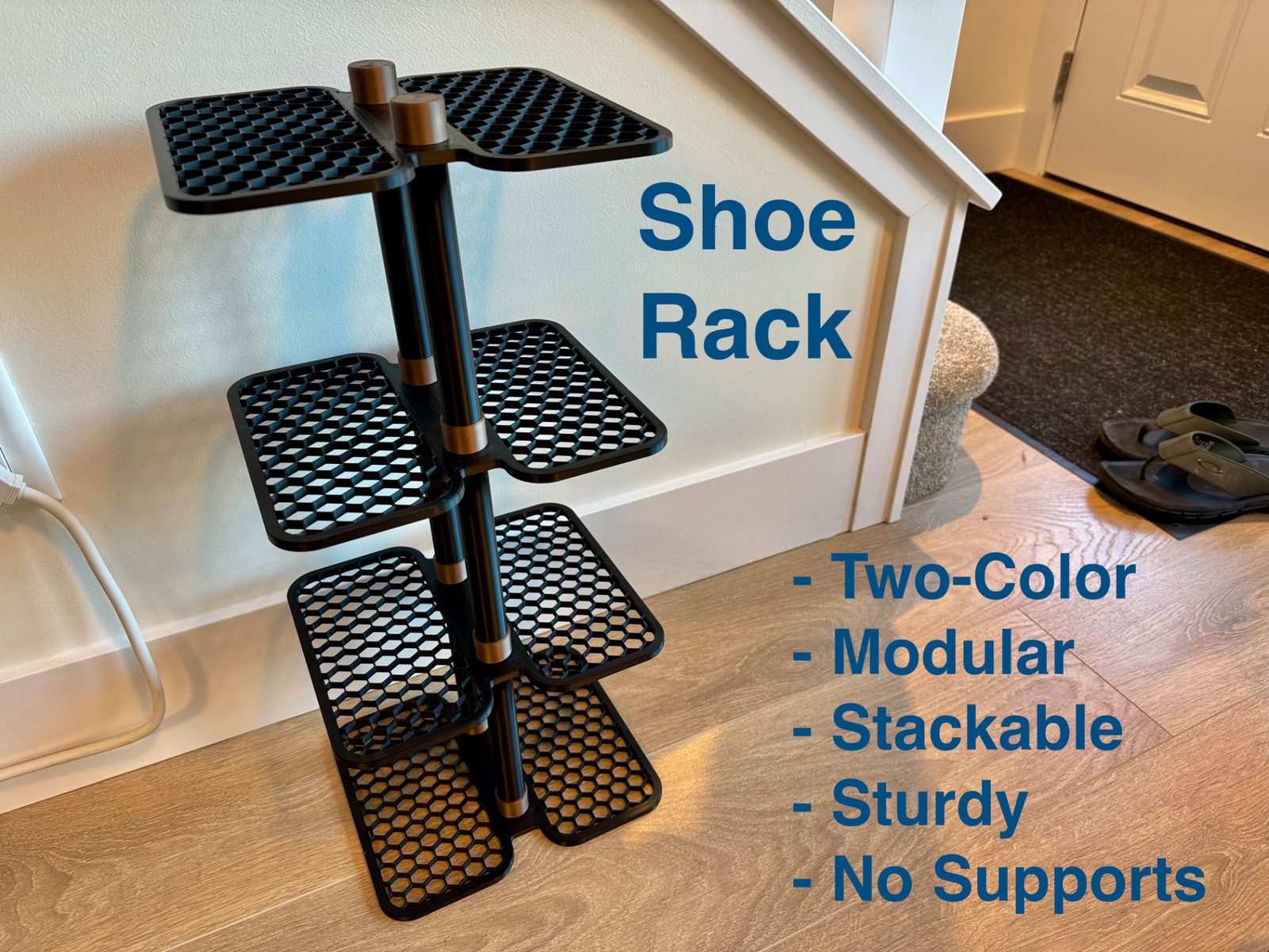 #355 Stackable Shoe Rack - Dual Color — vue 15