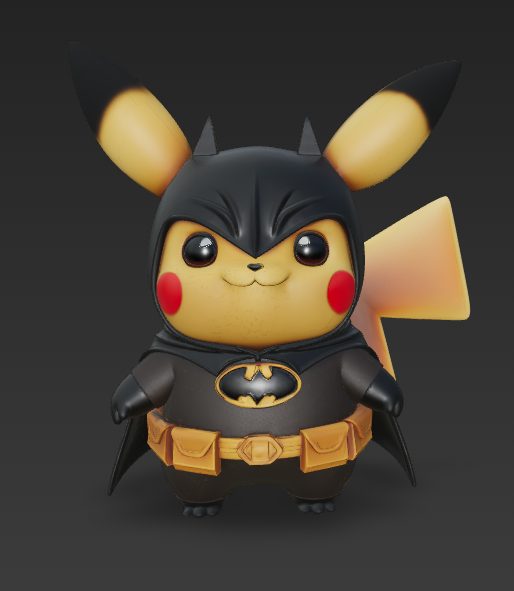 #357 Pikachu Batman – Action Figure Supereroe 3D — vue 4