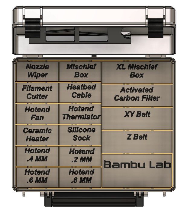 #368 Bambu Lab X1 Carbon Spare Parts Box RPB — vue 4