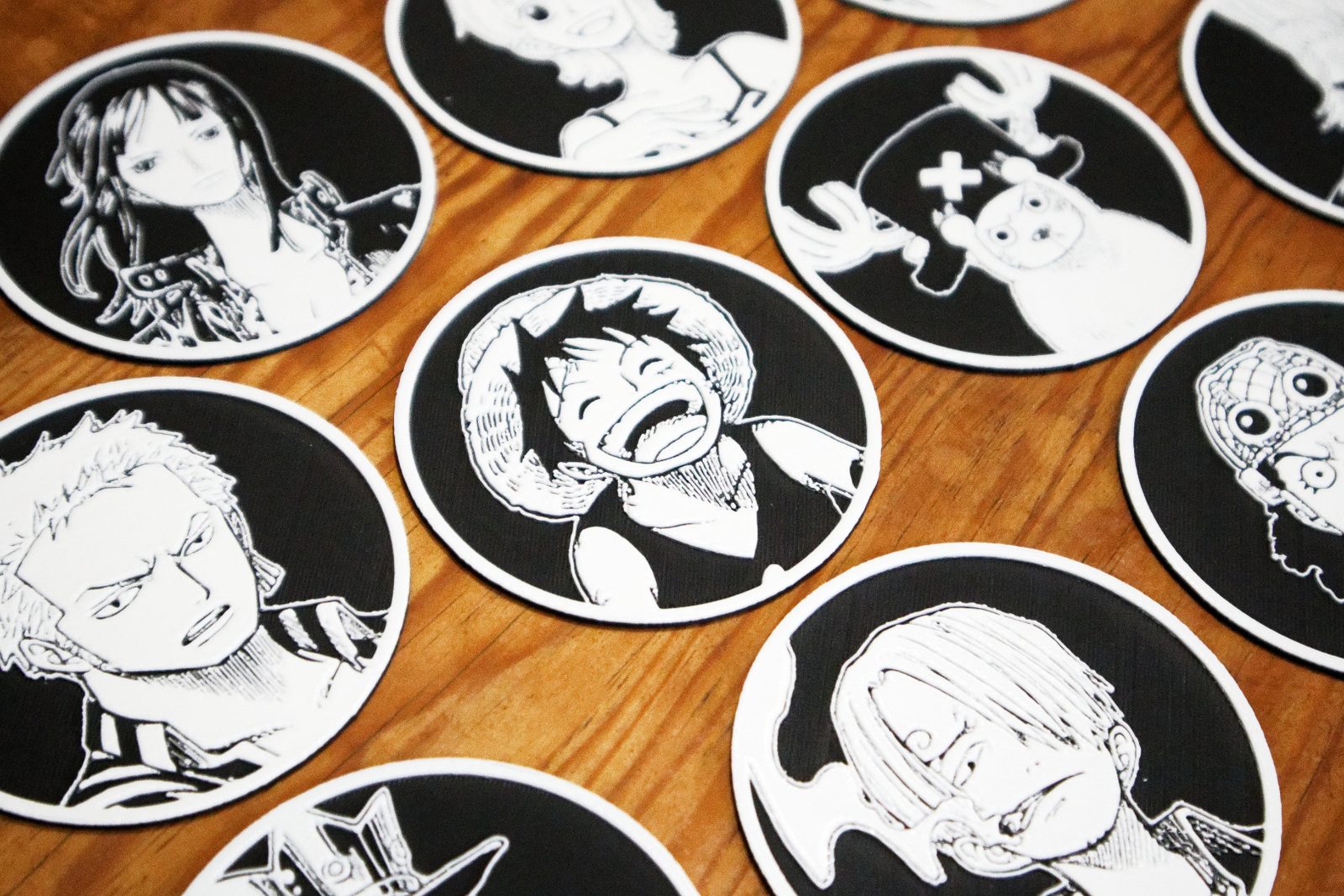 #381 Posavasos de One Piece 10 unidades Fan Art — vue 3