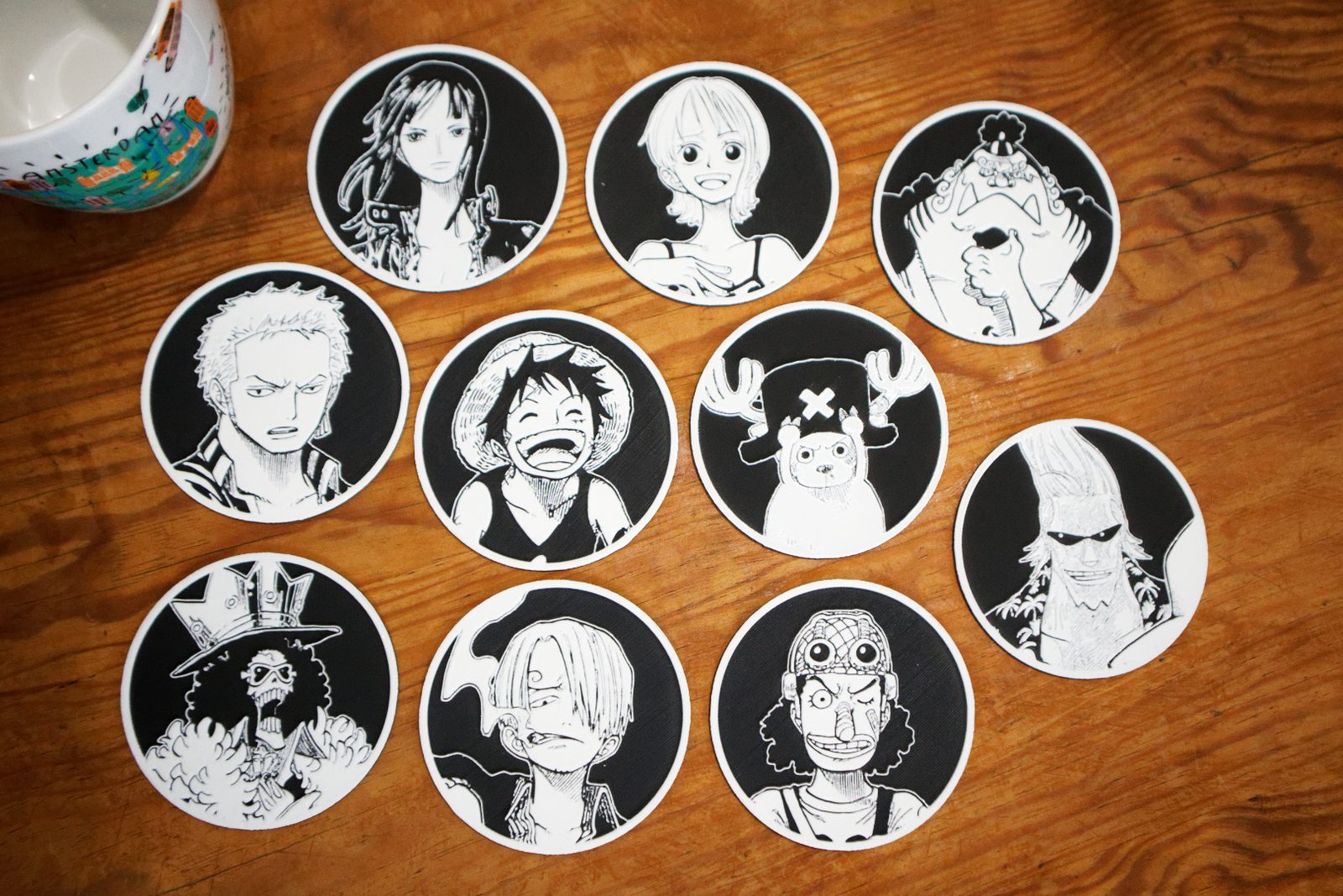 #381 Posavasos de One Piece 10 unidades Fan Art — vue 4