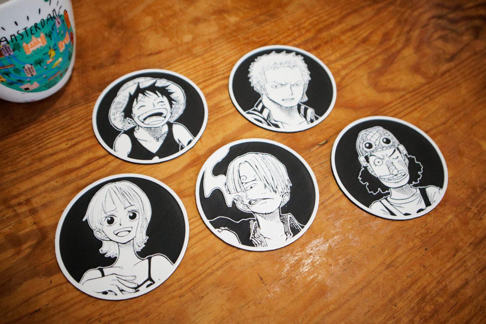 #381 Posavasos de One Piece 10 unidades Fan Art — vue 5
