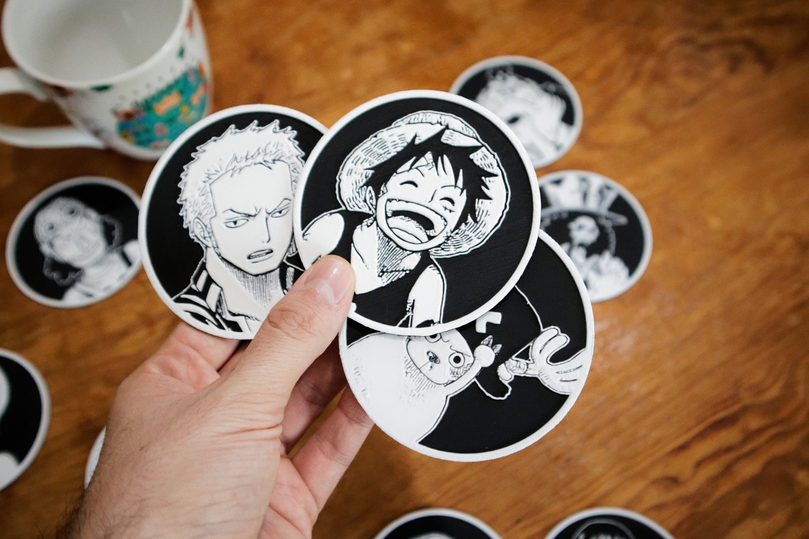 #381 Posavasos de One Piece 10 unidades Fan Art — vue 10