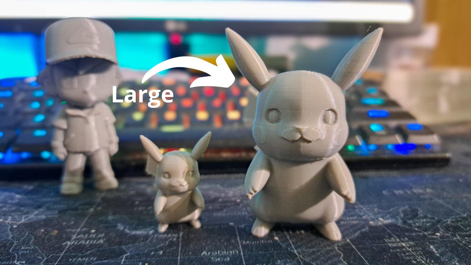 #424 Lets go Pikachu! two sizes-SMALL and LARGE — vue 1