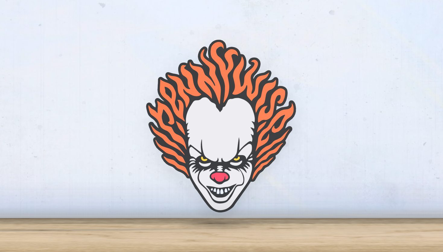 #445 Pennywise - Layered - Word Wall Art — vue 3