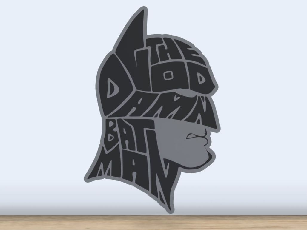 #450 The God Damn Batman - Layered - Word Wall Art — vue 2