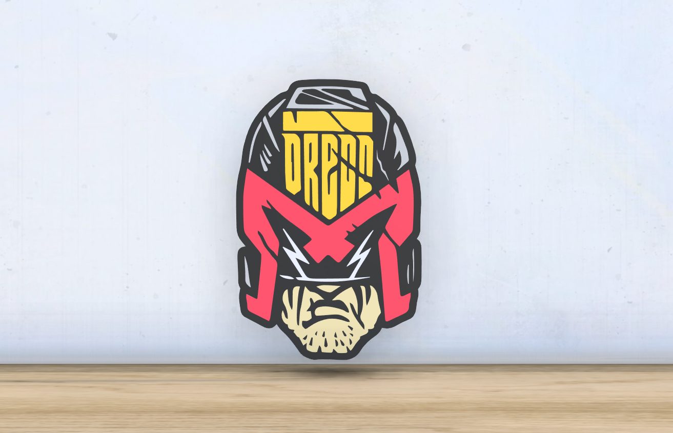 #451 Judge Dredd - Layered - Word Wall Art — vue 1