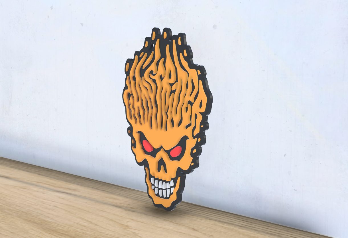 #452 Ghost Rider- Layered - Word Wall Art — vue 4