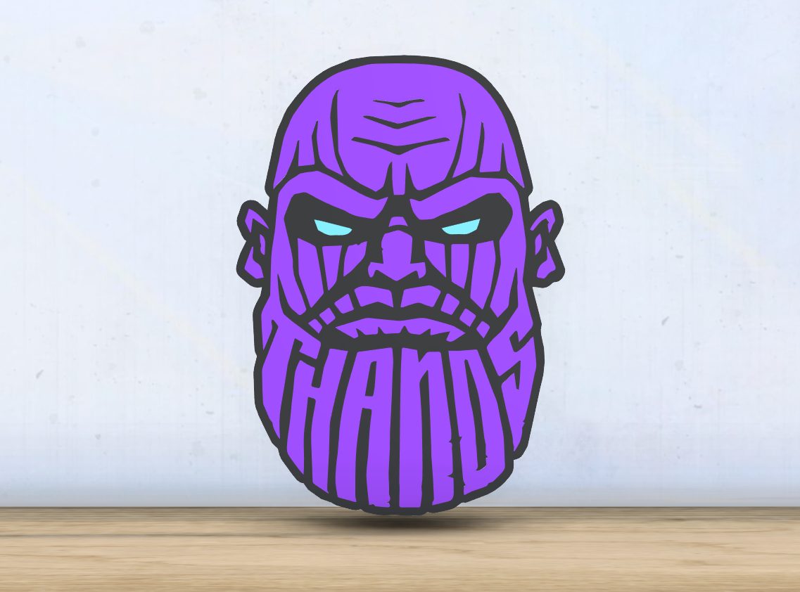 #457 Thanos - Layered - Word Wall Art — vue 1