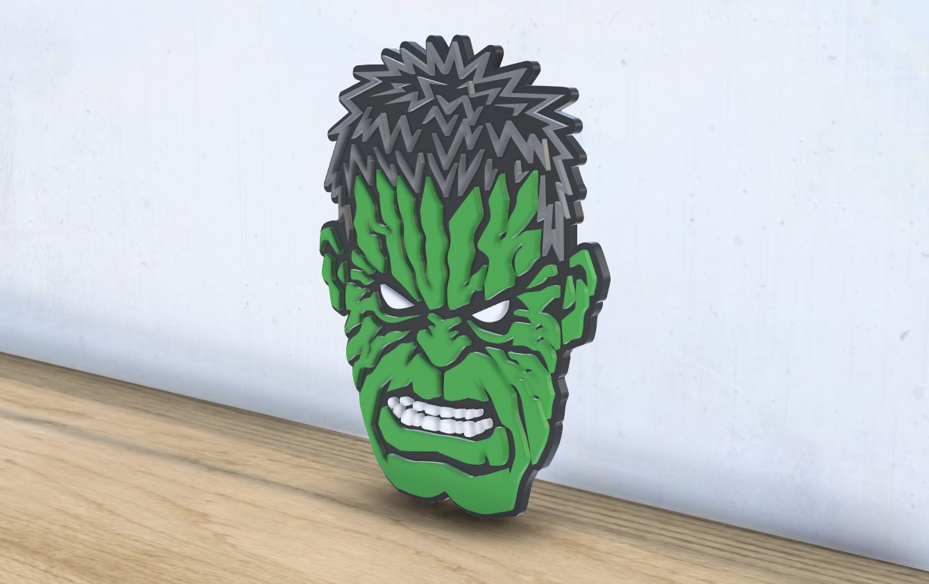#459 Hulk - Layered - Word Wall Art — vue 4