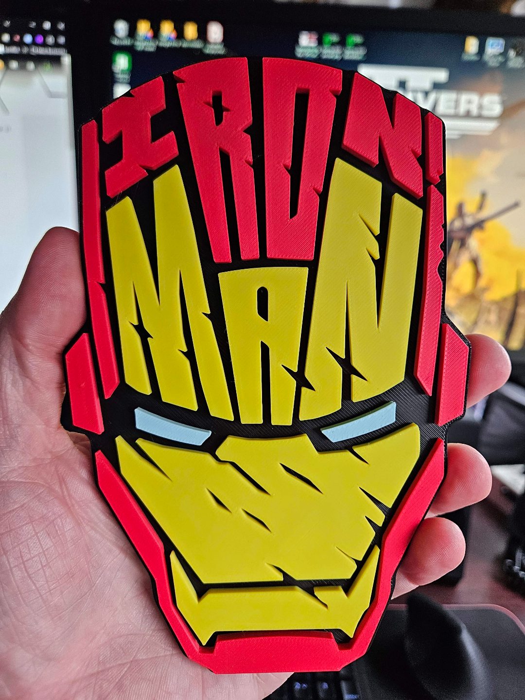 #461 Iron Man- Layered - Word Wall Art — vue 5