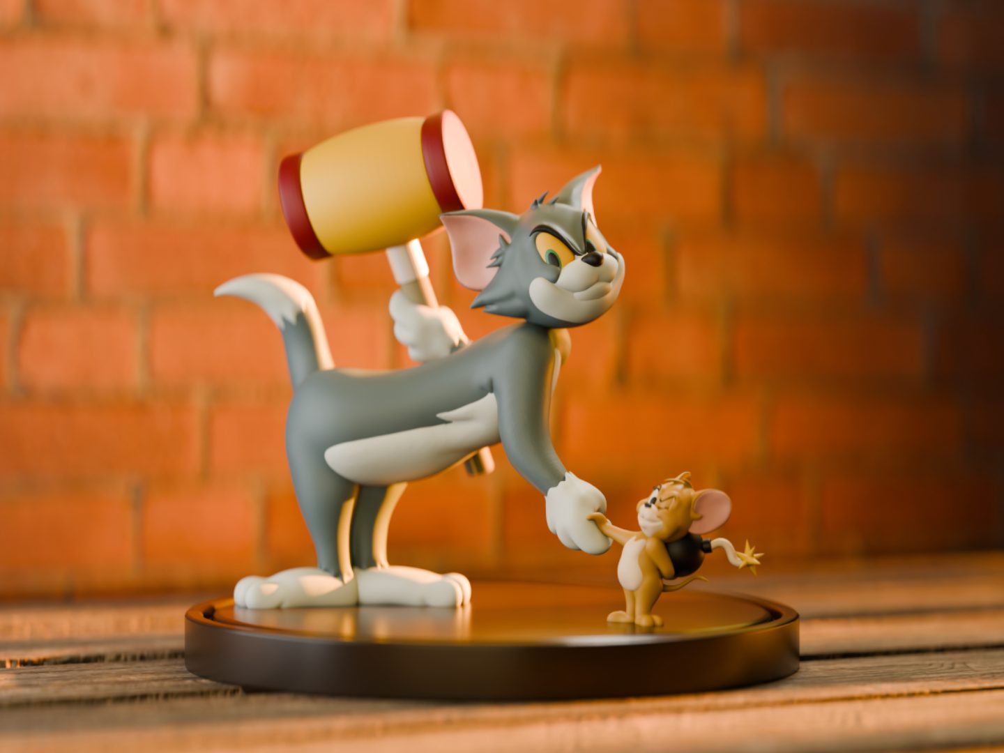 #462 Tom and Jerry Figurine – Iconic Cartoon Duo — vue 2