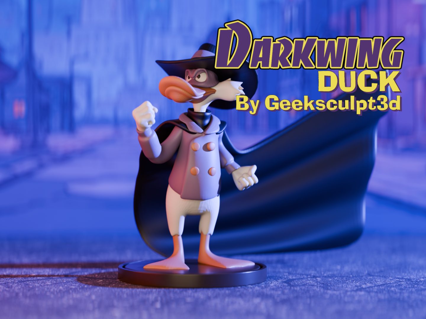 #463 Darkwing Duck Figurine - Custom Collectible Art — vue 2