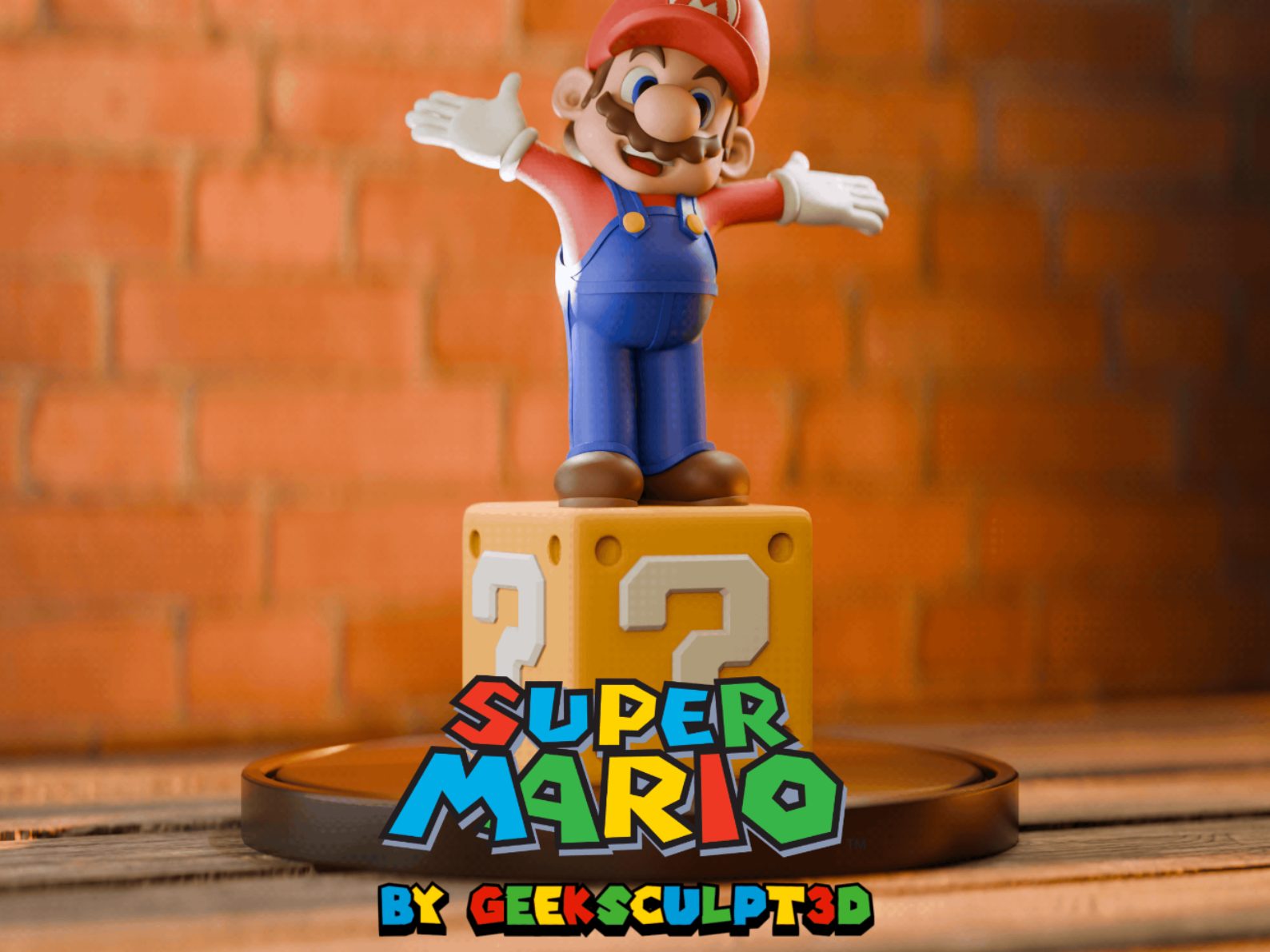 #469 Mario - Super Plumber Hero 3D Printed Collectible — vue 2