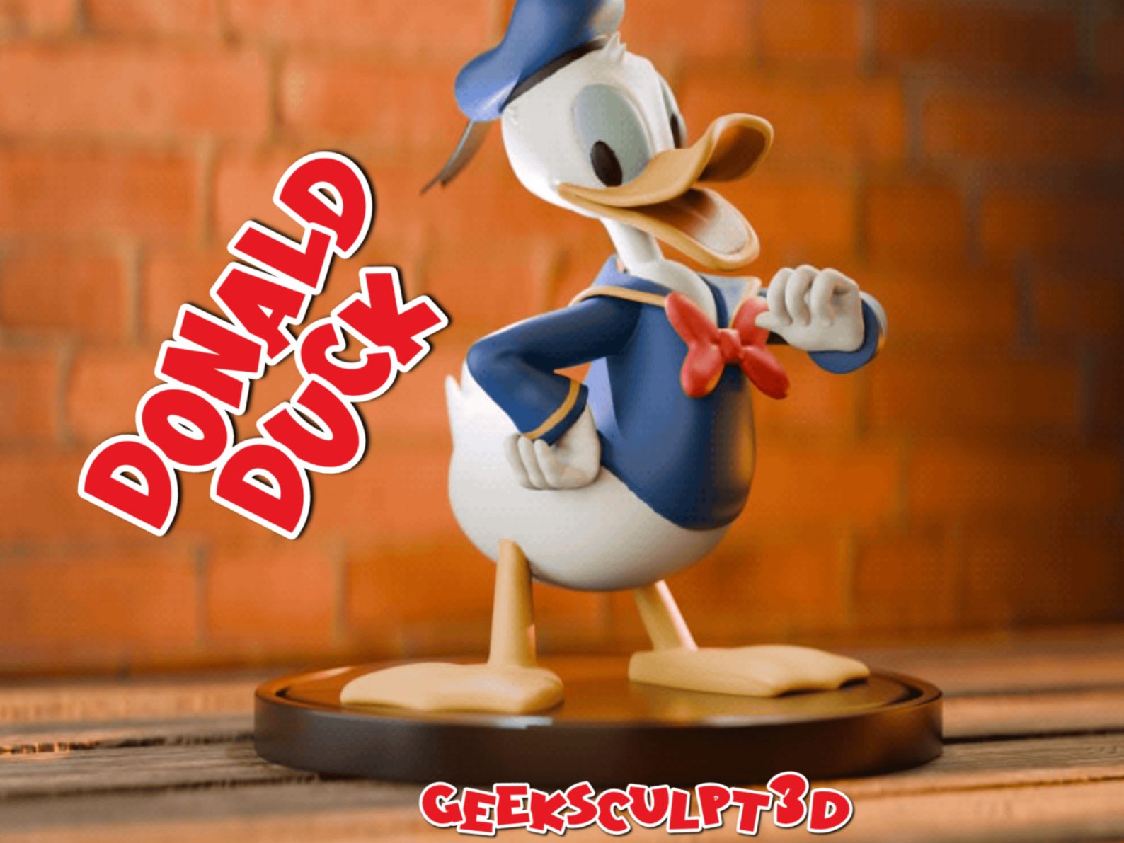 #470 Donald Duck Figurine – 3D Printed Collectible — vue 2