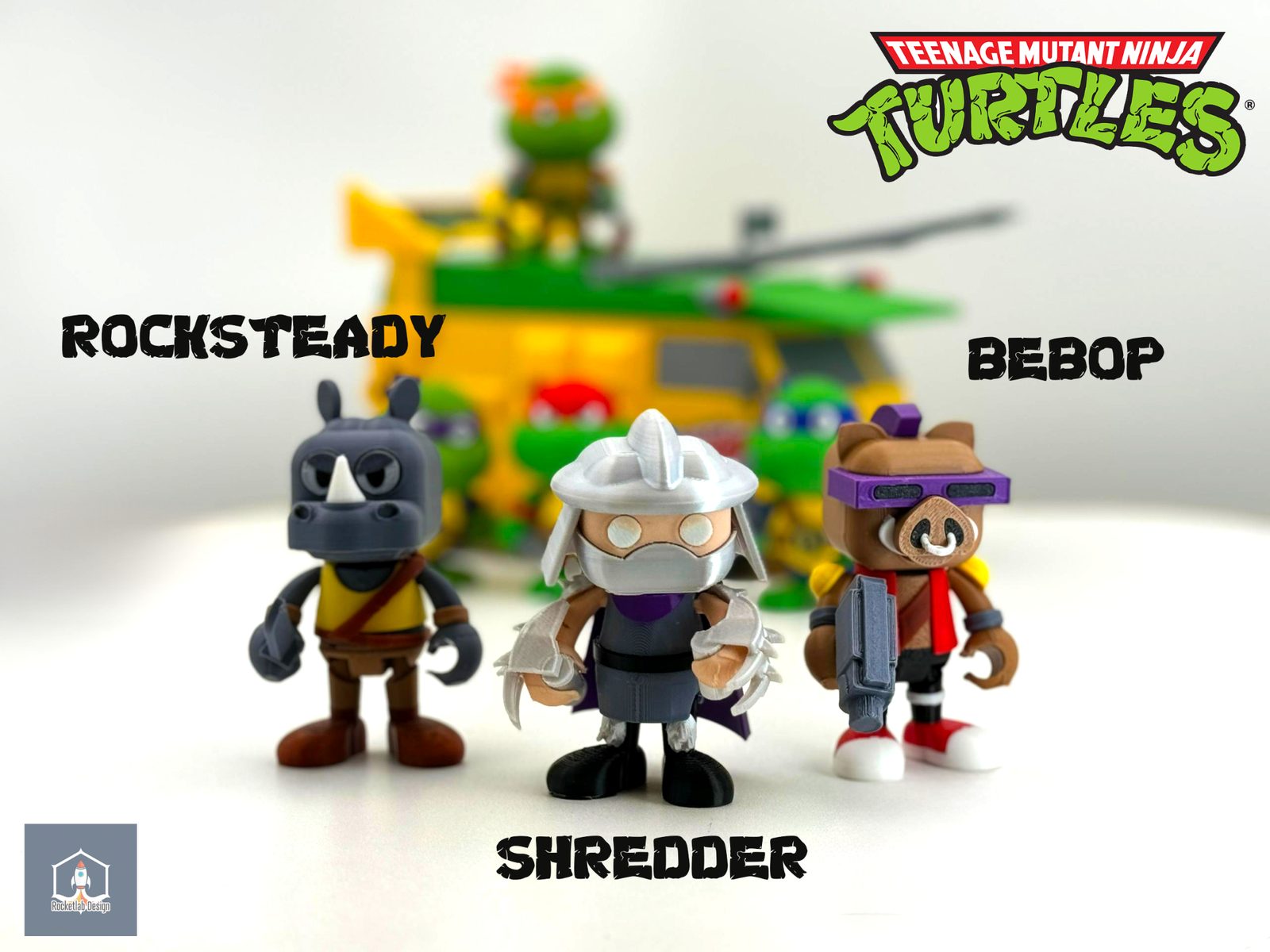 #493 TMNT Shredder Rocksteady Bebop Cute Figure — vue 8