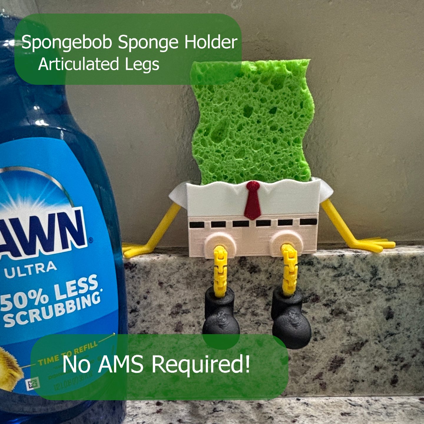 #510 Sponge Bob Sponge Holder Articulated Legs — vue 3