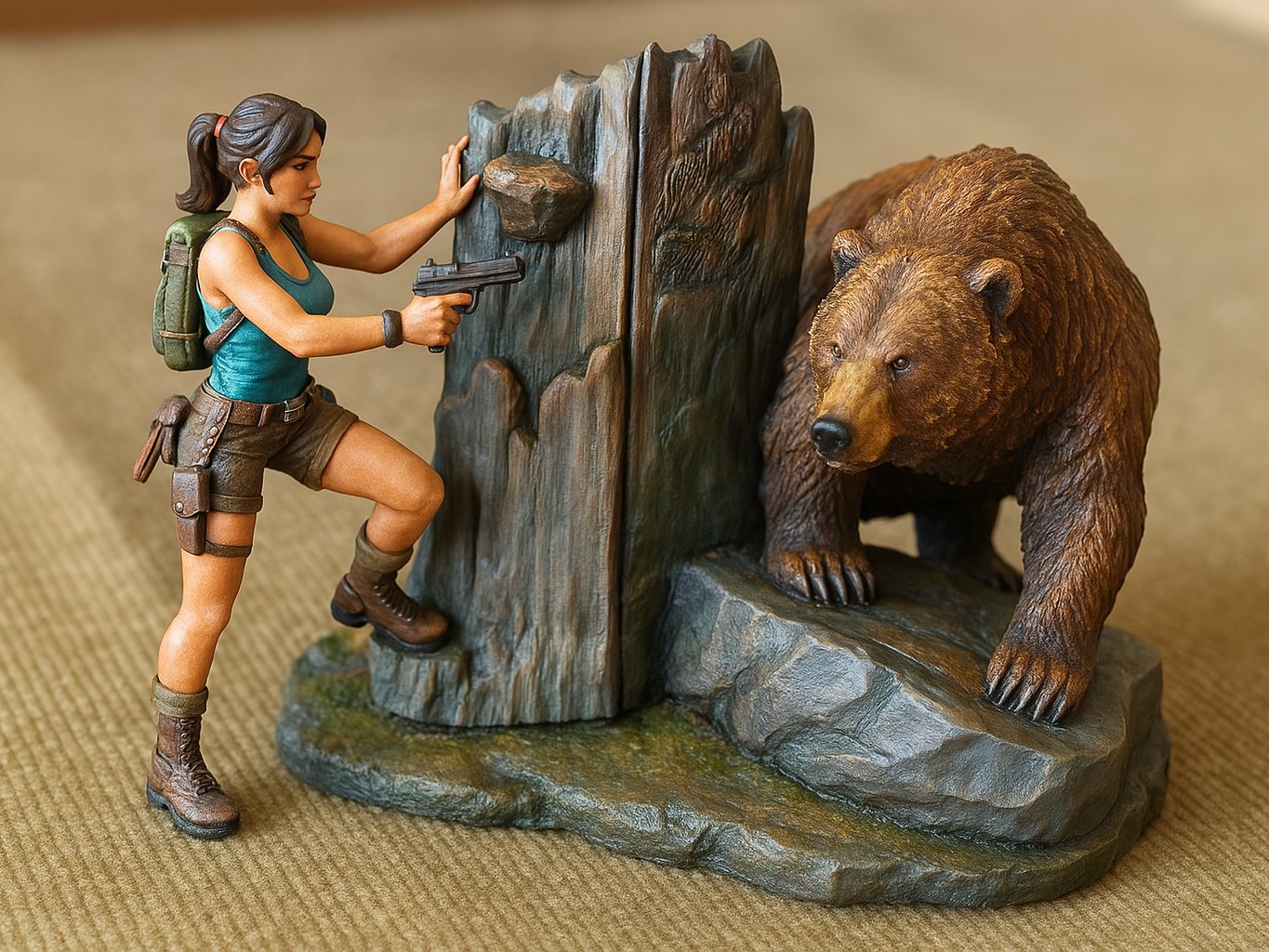 #525 figurine Aventurière grizzly — vue 3