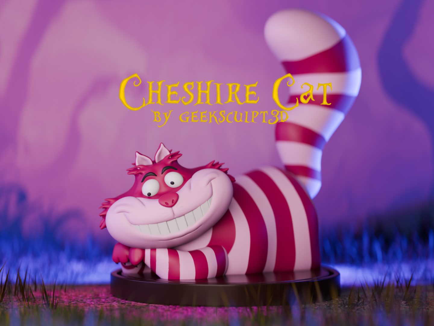 #530 Alice in Wonderland Cheshire Cat Figurine — vue 4