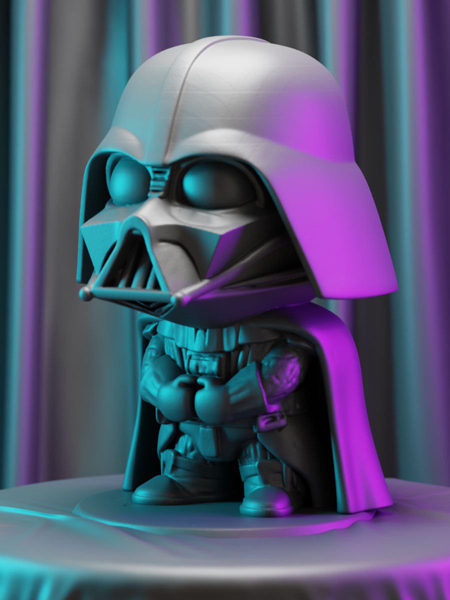 #568 Darth Vader inspired Chibi Figure — vue 4