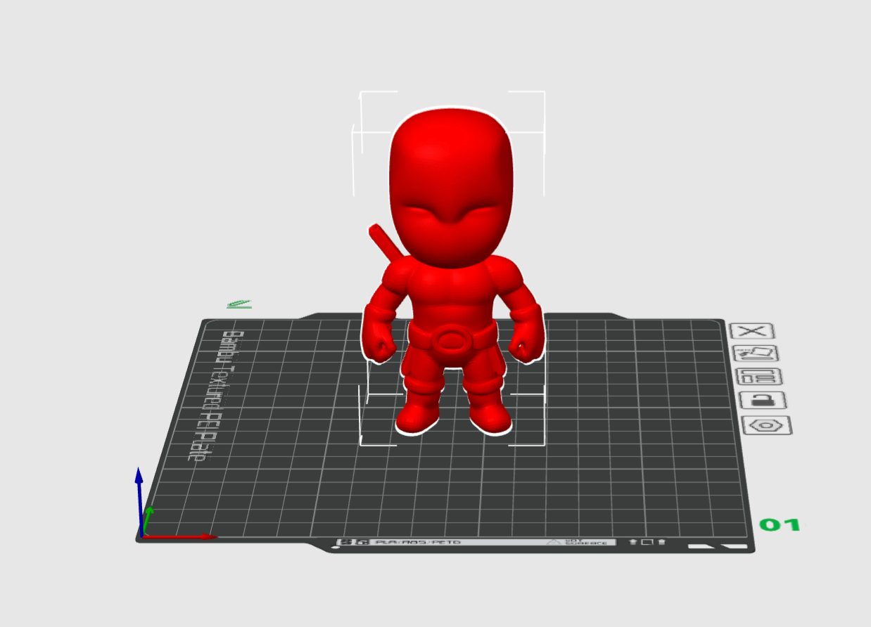 #608 Cute Deadpool Statue - Big Head — vue 12